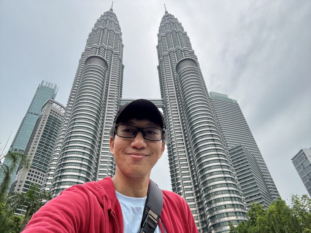 Another selfie at the Twin, up close